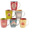 Francesca Set Of 6 Mugs 6 Assorted Home