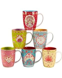 Francesca Set Of 6 Mugs 6 Assorted Home