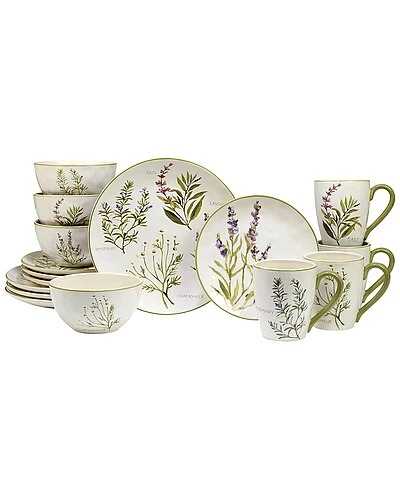 Fresh Herbs 16pc Dinnerware Set Home 1 Fresh Herbs 16pc Dinnerware Set Home
