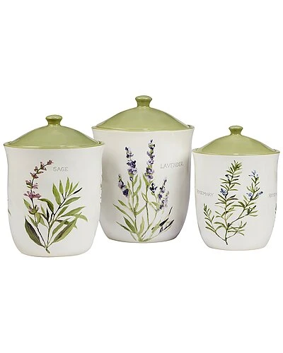 Fresh Herbs Canister Set 3pc. Home -Certified International Shop 3050285088 RLLD 1
