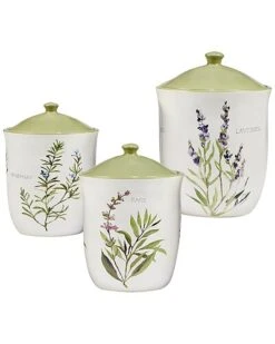 Fresh Herbs Canister Set 3pc. Home -Certified International Shop 3050285088 RLLD 2
