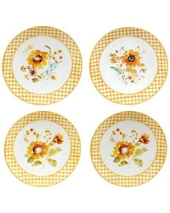 Sunflowers Forever Dinner Plates (Set Of 4) Home