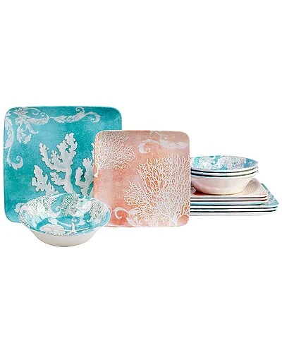 Spired Coast 12pc Dinnerware Set Home 1 Spired Coast 12pc Dinnerware Set Home