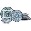 Melamine Mosaic 12pc Dinnerware Set Home