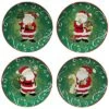 Holiday Magic Santa Set Of 4 Dessert Plates Home