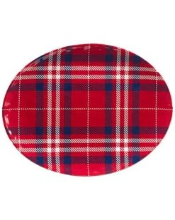 Patriotic Plaid 2pc Platter Set Home -Certified International Shop 3050310884 RLLD 3