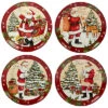 Holiday Wishes Set Of 4 Dinner Plate Home