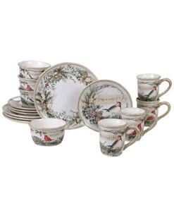 Holly And Ivy 16pc Dinnerware Set Home