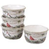 Set Of 4 Holly And Ivy Ice Cream Bowls Home