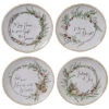 Set Of 4 Holly And Ivy Canape Plates Home
