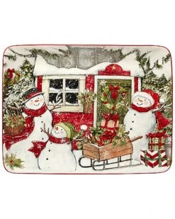 Snowman's Farmhouse Rectangular Platter Home