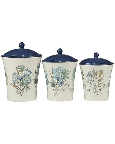 Bohemian Blue 3pc Canister Set Home -Certified International Shop 3050344664 RLLD 1