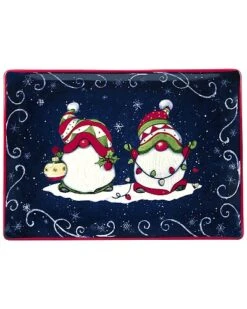 Holiday Magic Gnomes Rectangular Platter Home