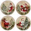 Holiday Wishes Set Of 4 Dessert Plate Home
