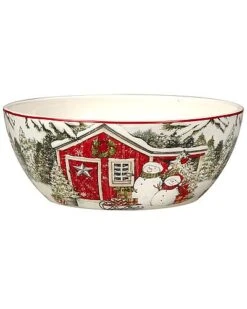 Snowman's Farmhouse Deep Bowl Home