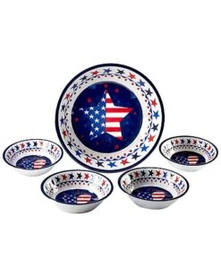 Stars And Stripes 5pc Salad/Serving Set Home