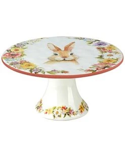 Easter Garden Pedestal Cake Plate Home