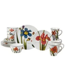 Botanical Flora 16pc Dinnerware Set Home