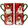 Holiday Magic Snowman Set Of 4 Mugs Home