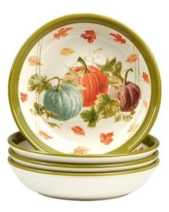 Autumn Harvest Set Of 4 Soup Bowl Home