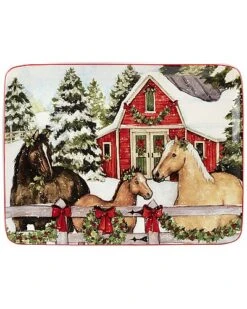 Homestead Christmas Rectangular Platter Large