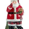 Hristmas Lodge Santa 3-D Cookie Jar Home