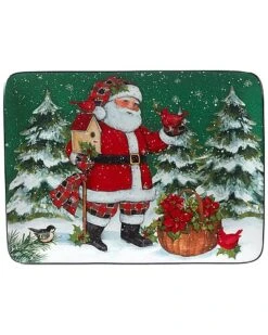 Hristmas Lodge Santa Rectangular Platter Home
