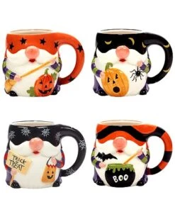 Halloween Gnomes Set Of 4 3-D Mug Home