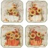 Harvest Morning Set Of 4 Canape Plates Home