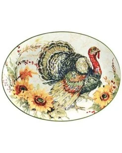 Harvest Morning Oval Turkey Platter Home