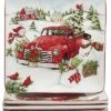 Red Truck Snowman Set Of 4 Dinner Plates Home