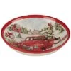 Red Truck Snowman Serving Bowl Home