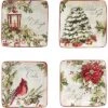 Silent Night Set Of 4 Canape Plates Home
