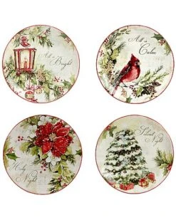 Silent Night Set Of 4 Dessert Plates Home