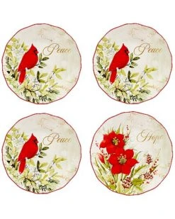 Winter'S Medley Set Of 4 Dessert Plates Home