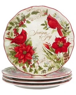 Winter'S Medley Set Of 4 Dinner Plates Home