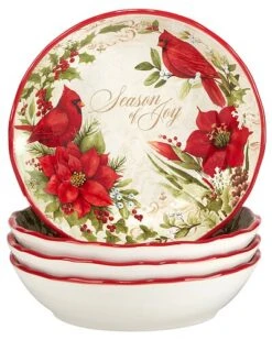 Winter'S Medley Set Of 4 Soup Bowls Home