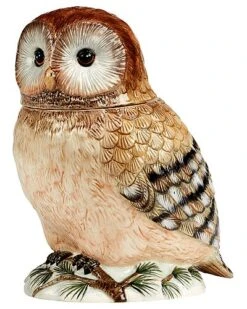 Winter'S Walk 3-D Owl Cookie Jar Home
