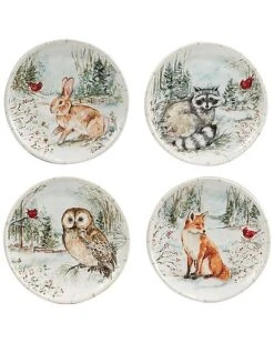 Winter's Walk Set Of 4 Dessert Plates Home