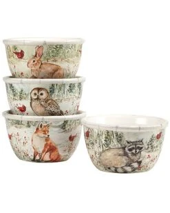 Winter'S Walk Set Of 4 Ice Cream Bowls Home