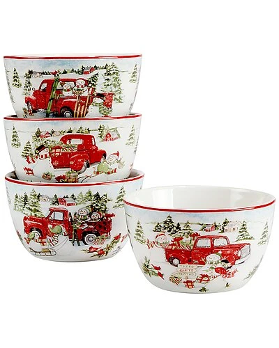 Red Truck Snowman Set Of 4 Ice Cream Bowls Home 1 Red Truck Snowman Set Of 4 Ice Cream Bowls Home