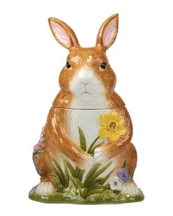 Easter Garden 3D Bunny Cookie Jar Home