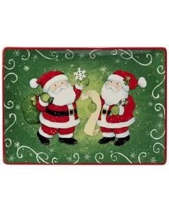 Holiday Magic Santa Rectangular Platter Home