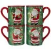 Holiday Magic Santa Set Of 4 Mugs Home