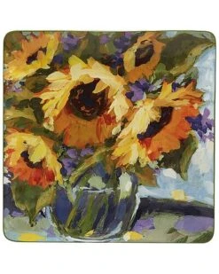 Sunflower Bouquet Square Platter Home