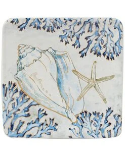 Playa Shells Set Of 4 Canape Plates Home -Certified International Shop 3050544858 RLLD 3