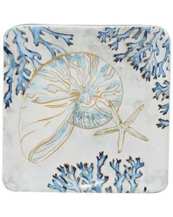 Playa Shells Set Of 4 Canape Plates Home -Certified International Shop 3050544858 RLLD 5