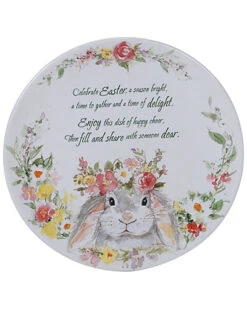 Sweet Bunny Round Pass Along Plate Home