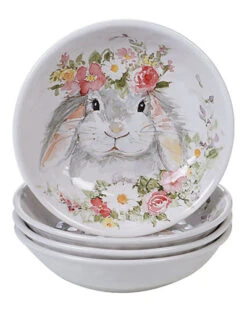 Sweet Bunny Set Of 4 Soup Bowls Home