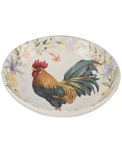 Floral Rooster Serving/Pasta Bowl Home